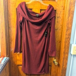 Sexy Red Wine Sweater Dress by Express. Size: Large